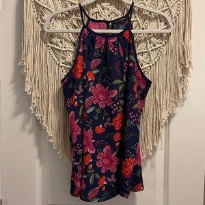 3/$25! Floral High Neck Blouse